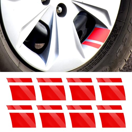 AOWEITOUR Red Rim Decal Stripes