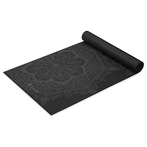 Gaiam Yoga Mat Premium Print Extra Thick Non Slip Exercise & Fitness Mat for All Types of Yoga, Pilates & Floor Workouts, Midnight Mandala, 6mm by Gaiam - Used condition - US$19.27