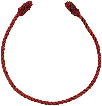 Haute Decor Decorative Garland Ties, 6 Pack, 20 inches (Burgundy) - Hang Garland, Lights, and Decorations