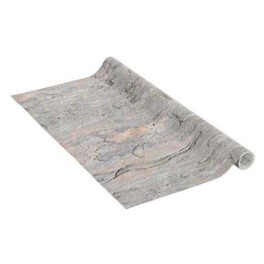 Klebefolie Rusty Stone Steinoptikfolie, Dekofolie, Möbelfolie, Tapete, selbstklebende Folie, PVC, ohne Phthalate, grau, 45cm x 1,5m, Stärke 0,095mm, Venilia 54725