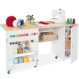 Best Choice Products Large Folding Sewing Table...