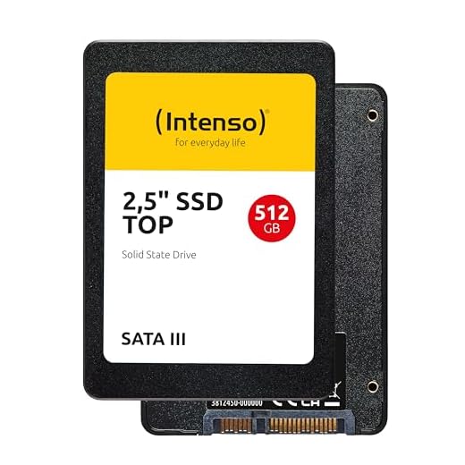 Intenso Interne 2,5" SSD SATA III Top, 512 GB, 550 MB/Sekunden, Schwarz