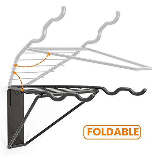 Torack Bike Storage Rack, 2 Bicycle Hanger, Mountain Bike Wall Mount, Foldable Horizontal Bike Holder, Bike Hook For Garage, Indoor Space Saving, Portable Bicycle Stand, Reinforced: Super Sturdy #TOP2