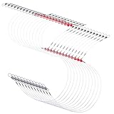 HaiFafafaing 12 Pcs Double Drop Saltwater Fishing Rig - Pre-Tied 2 Hook Bottom Fishing Rigs with Swivels and Snaps - 90lb Mono Leader Line for Snapper, Bass, Mackerel, Catfish, Surf Pier Boat