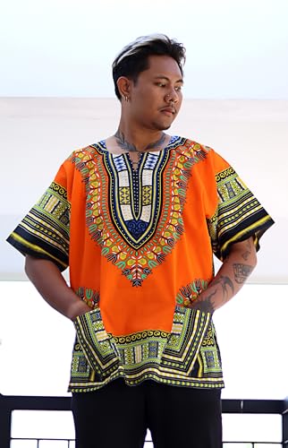 Image of DA'IKI Dashiki Cotton Shirt African Tribal Kaftan Boho Caftan Unisex