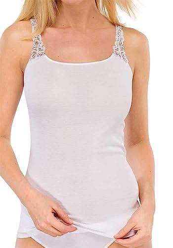 Preisvergleich Produktbild Schiesser Damen Unterhemd Trägertop, Gr. 44, Weiß (weiss 100)