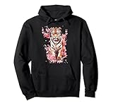 Motif floral de tigre Fleur de tigre Sweat à Capuche