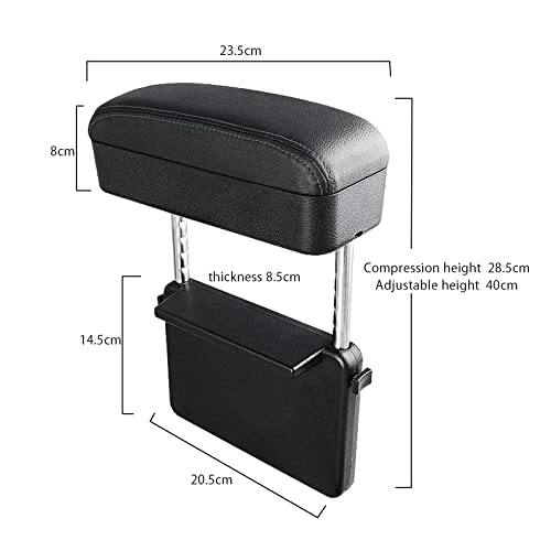 Universal Armrest For Car -Adjustable Height Comfort Armrest Extender Support Elbow Center Console Armrest Organizer Car Interior Accessories Compatible With Most Vehicle, Suv, Truck Most Car Models #TOP5