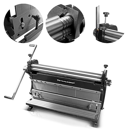 Foto von STAHLWERK Blechbiegemaschine BM-760 ST 3 in 1 Kombigerät zum präzisen Schneiden, Walzen und Kanten von Blechen bis 1 mm - 7 Jahre Garantie