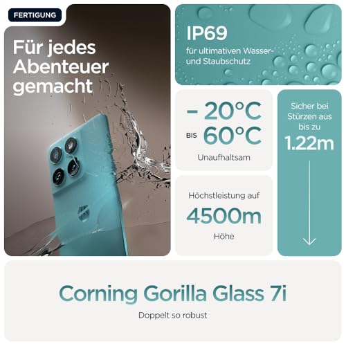 Motorola Edge 60 Fusion Smartphone (6,67“-Super-HD-Display, 50-MP-Kamera mit Moto AI, 8/256 GB, 5200 mAh, Android 15) Pantone Amazonite, inkl. Schutzcover + Handyhalter – speziell bei Amazon – Bild 6