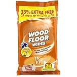 Wood Floor Wipes 24 Jumbo Pack – Laminate & Hardwood Cleaner Wet Wipes – Fresh Lemon Scent – Removes Dust, Dirt & Grime – Extra Strong for Streak-Free Shine