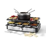 Salter 2 In 1 Raclette Grill And Fondue Set, Electric, 1.3 L, 1400 W