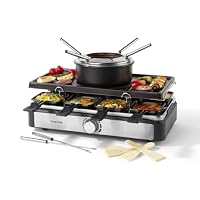 Salter 2 In 1 Raclette Grill And Fondue Set, Electric, 1.3 L, 1400 W