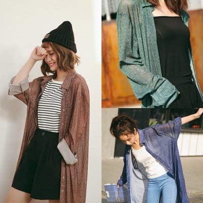 Amazon トップス カーディガン ロングカーディガン スーパーロング袖 襟付き オーバーサイズ 無地 ロング レース風 レディース グリーン 並行輸入品 カーディガン ボレロ 通販