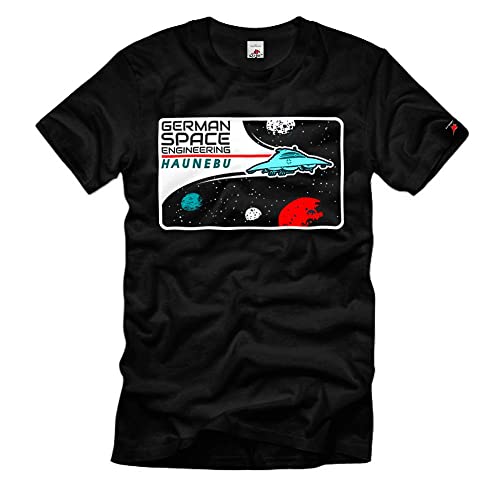 Haunebu UFO German Space Engineering t-shirt noir XL en coton premium durable