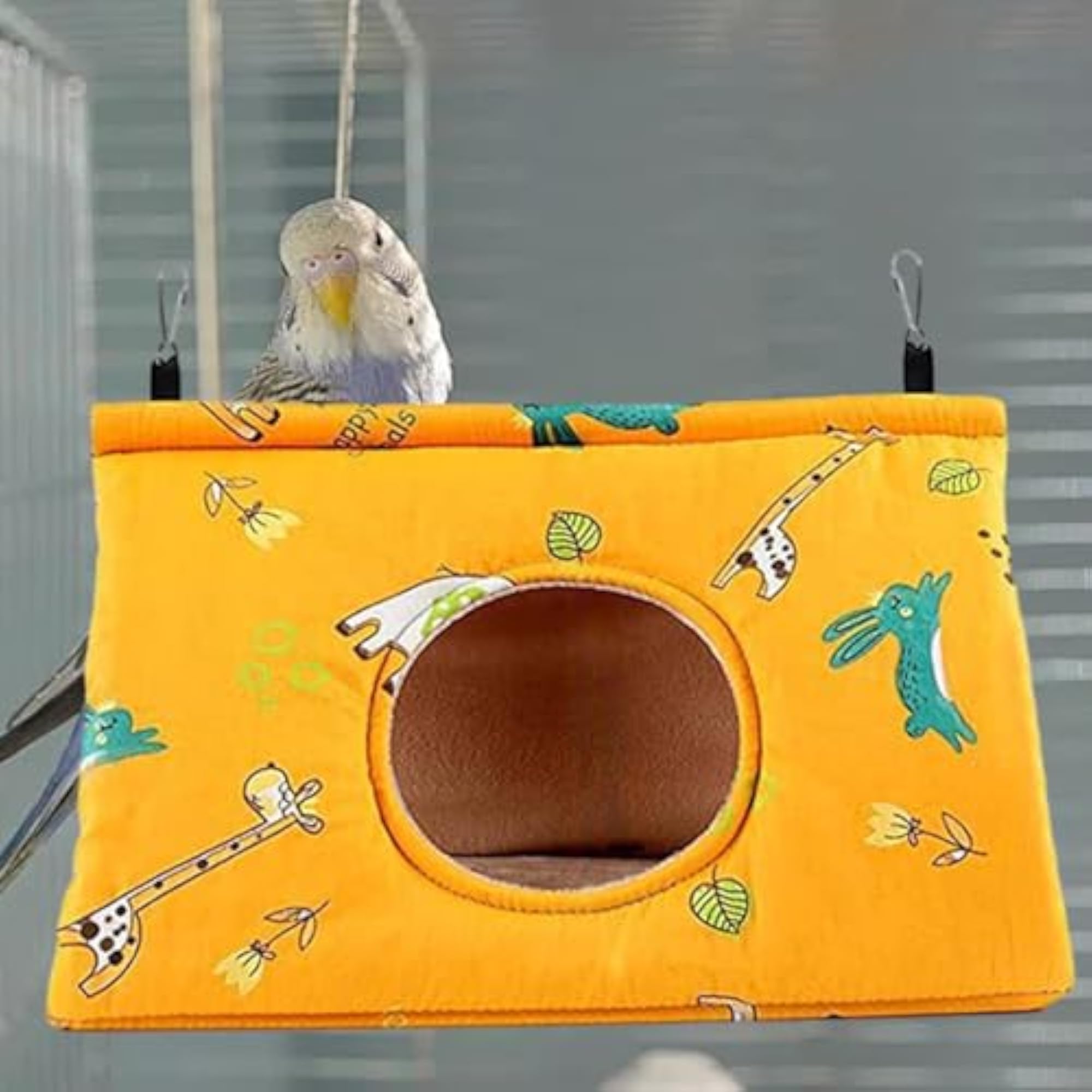 Coral Velvet Hideaway Hut Warm Bird Hammock for Parakeets & Lovebirds, Medium