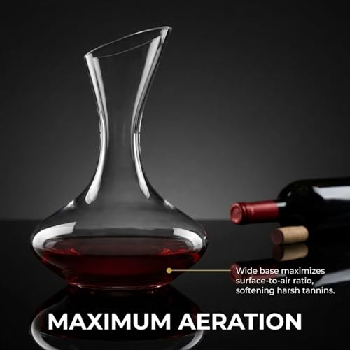 Godinger Wine Decanter Carafe, Hand Blown Wine Decanter Aerator - Wine Gifts by Godinger - Image 4