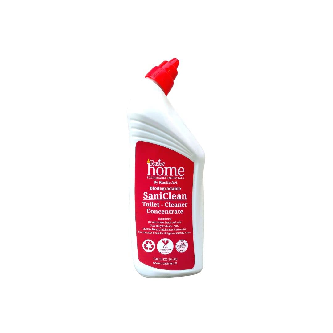 Rustic Home SaniClean Natural Toilet Cleaner Concentrate | Disinfectant, Acid free, Non-Corrosive | Biodegradable, Eco-friendly, Non-Toxic | Rustic Art | 750ml-image-49