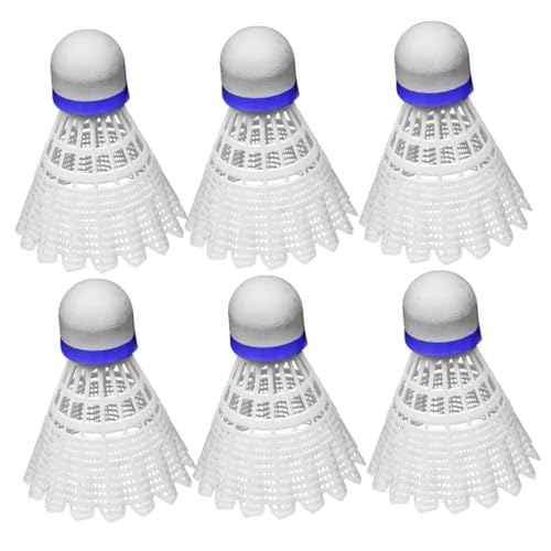 Mikikit 6pcs Light Weight Shuttlecock Badminton Shuttlecocks Ball Rebound Shuttlecock Shuttlecock White