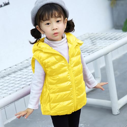 Boys Girls Puffer Vest Kids Sleeveless Quilted Zipper Hooded Down Jacket Warm Waistcoat Outwear Fall Winter Clothes3