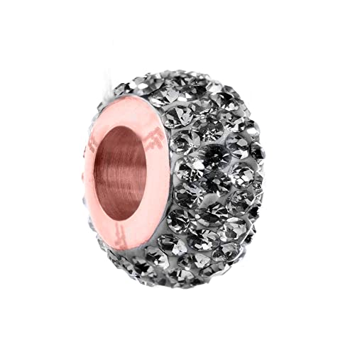 Abalorio Folli Follie 3POTO23RK Negro de 1,5 cm para Pulseras de Plata