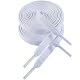 VSUDO Schnürsenkel Weiß 120 cm Flach – 8mm Breite Schnürsenkel für Sneaker, Sportschuhe, Kinderschuhe – Snow White Shoelaces, Ersatz Schuhband für Damen & Herren (1 Paar-Schneeweiß-120cm)