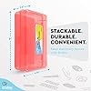 Enday Plastic Pencil Box with Snap Closure Lids Red, Small Utility Storage Crayon School and Office Supplies Case Organizer, Also Available in Glitter Pink, Purple, Blue, Green and Grey, 1 Pc #4