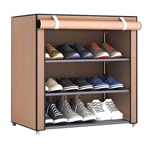 Zapatero de pie – Estante de almacenamiento de 3 niveles para dormitorio y sala de estar, elegante diseño de zapatos y ahorro de espacio (60 x 30 x 55 cm)