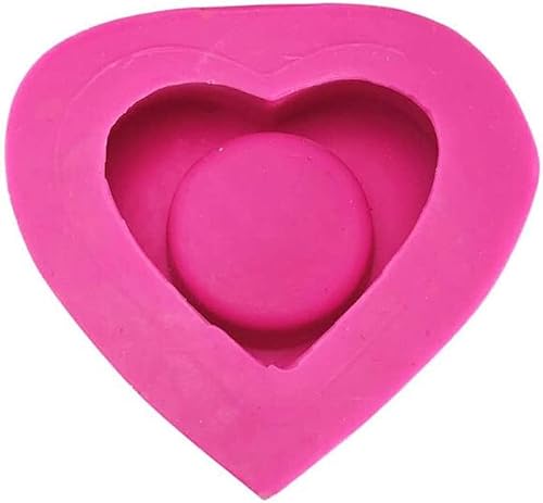 Miniatura 1 de Molde de portavelas de corazón 3D molde de silicona para macetas molde de jarrón de plantas suculentas molde de yeso para bricolaje molde de yeso de