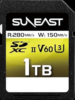 SUNEAST SDXC Card UHS-II V60 Up to 280MB/s U3 4K UHD Ultimate PRO Professional Memory Card (1TB)