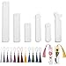 Whaline 6 Pieces Silicone Bookmark Mold DIY Transparent Resin Casting Jewelry Cat Mermaid Mould Craft Making with 12 Pieces Different Color Handmade Silky Tassels