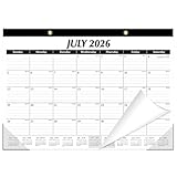 ZTX Desk Calendar 2026-2027, 18 Months Calendar Runs from July 2026 to December 2027, 17" x 12" Large Calendars 2026-2027 Monthly Planner with Plastic Cover for Teacher Home Desk Top