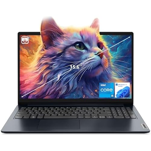 Lenovo IdeaPad 1i Laptop, 15.6" FHD Touchscreen, Intel Core i5-1235U Processor, 16GB RAM, 512GB SSD, Webcam, HDMI, Wi-Fi 6, Windows 11 Home, Blue