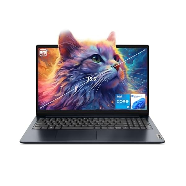 Lenovo IdeaPad 1i Laptop, 15.6″ FHD Touchscreen, Intel Core i5-1235U Processor, 16GB RAM, 512GB SSD, Webcam, HDMI, Wi-Fi 6, Windows 11 Home, Blue