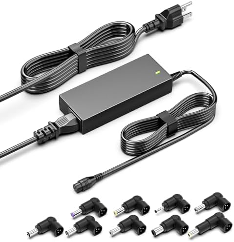 65W Universal Charger Compatible with Samsung Lenovo Acer Asus Toshiba Laptop, Replacement for Samsung LG Monitor, AC Adapter Power Supply Cord with 9 Connectors