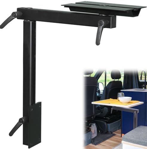HWHongRV Pata de Mesa para Caravana, Gira 360 Grados, extraíble de aleación de Aluminio de, Accesorios Ajustables para Caravana, pontón, camión, cámper, Remolque de Viaje