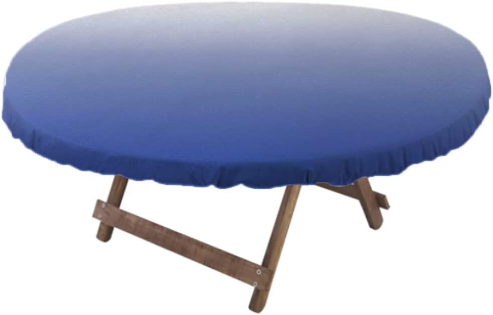 Ombre Oval Table Cloth, Indoor Dining and Outdoor Patio Festival Use, Fits 48" x 72" Table, Brown