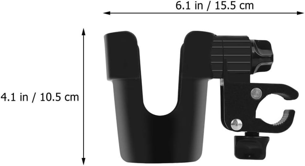 SUPVOX 2pcs Adjustable Stroller Cup Holder Water Bottle Rack for Wheelchairs and Strollers, Rotatable Drink Holder Compatible with Mic Stand, Sturdy Products Accessory