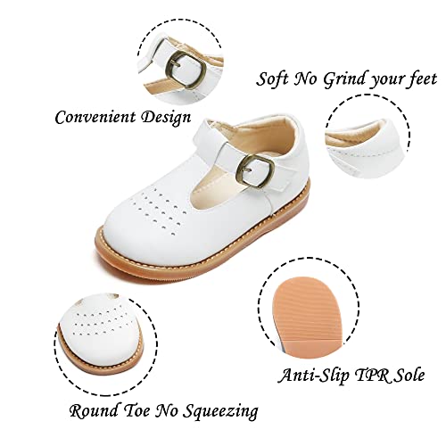 Image of Kiderence Toddler Girl Mary Jane School Uniform Dress Shoes Oxford Flats