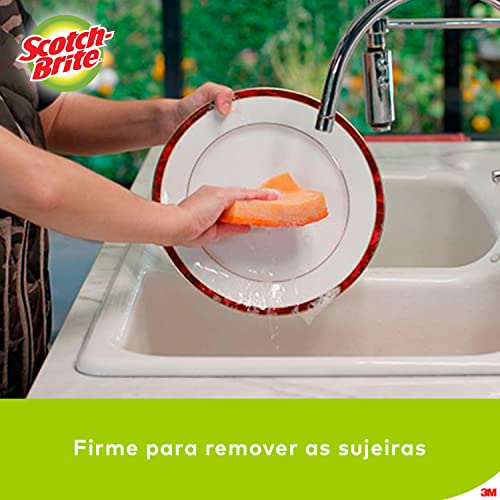 Scotch-Brite, 3M, Esponja para Louças Delicadas, 01 Unidade - Laranja