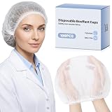 Hair Nets for Food Service Workers -100pcs Disposable Bouffant Caps for Women & Men,Hair Nets for Women Hair...