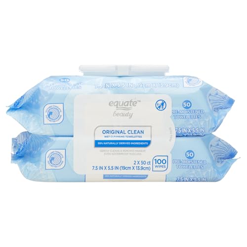 Equate Beauty Original Clean Wet Cleansing Towelettes, 100 Count, 2 Pack and card gift Maker Explorador