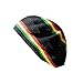 TAM Beret HAT Black with Reggae Stripe Hand Made Crochet Knit Slouchy Dreadlock Inspirit Arts Cap