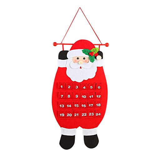 Jolisson Calendrier de L’Avent Mural Décoration Noël Ornement Père Noël Bonhomme de Neige A Hauteur: 68cm Cover