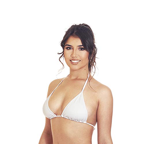 Top de biquíni cortininha simples (Branco, G)