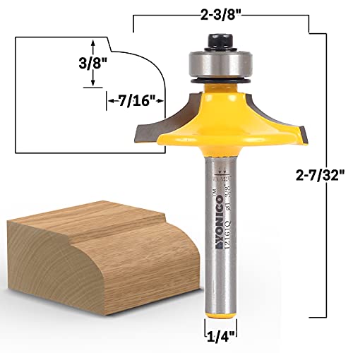 YONICO Router Bits Door and Drawer Front Edging Thumbnail Euro Style 1/4-Inch Shank 12161q by Yonico - Used condition - US$12.90