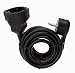Produktbild Kopp 143705086 Verlängerung mit Flachstecker 5m, schwarz, 5 m