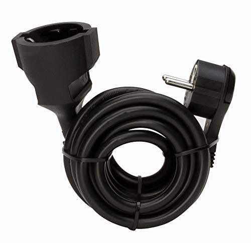 Preisvergleich Produktbild Kopp 143705086 Verlängerung mit Flachstecker 5m, schwarz, 5 m