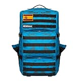 SEYATULLH Mochila Táctica Militar Mochila 55L del Ejército Bolsa de Asalto Molle Mochila de Senderismo (Tie - Dye azul)