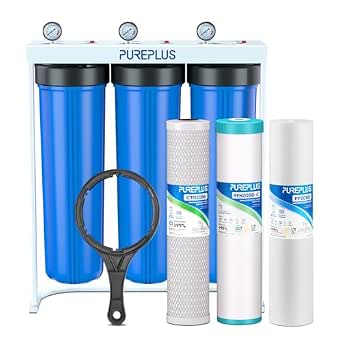 PUREPLUS 20-inch 3-Stage Whole House Water Filter System